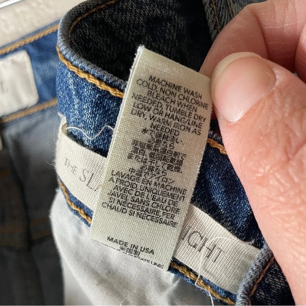 THE GREAT. The Slack Straight Jeans Size 28 Ragtime Destroy Button Fly - Picture 9 of 9